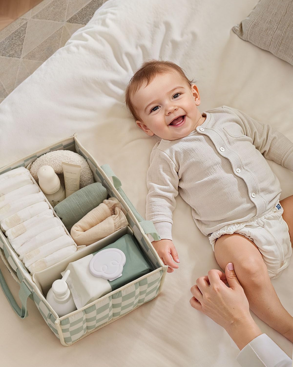 Blissful Diary diaper caddy makes a thoughtful baby shower gift for new and expecting moms.