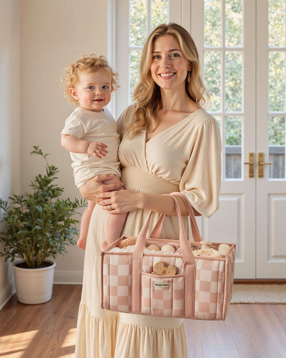Blissful Diary outer pocket offers quick access to pacifiers and small essentials.