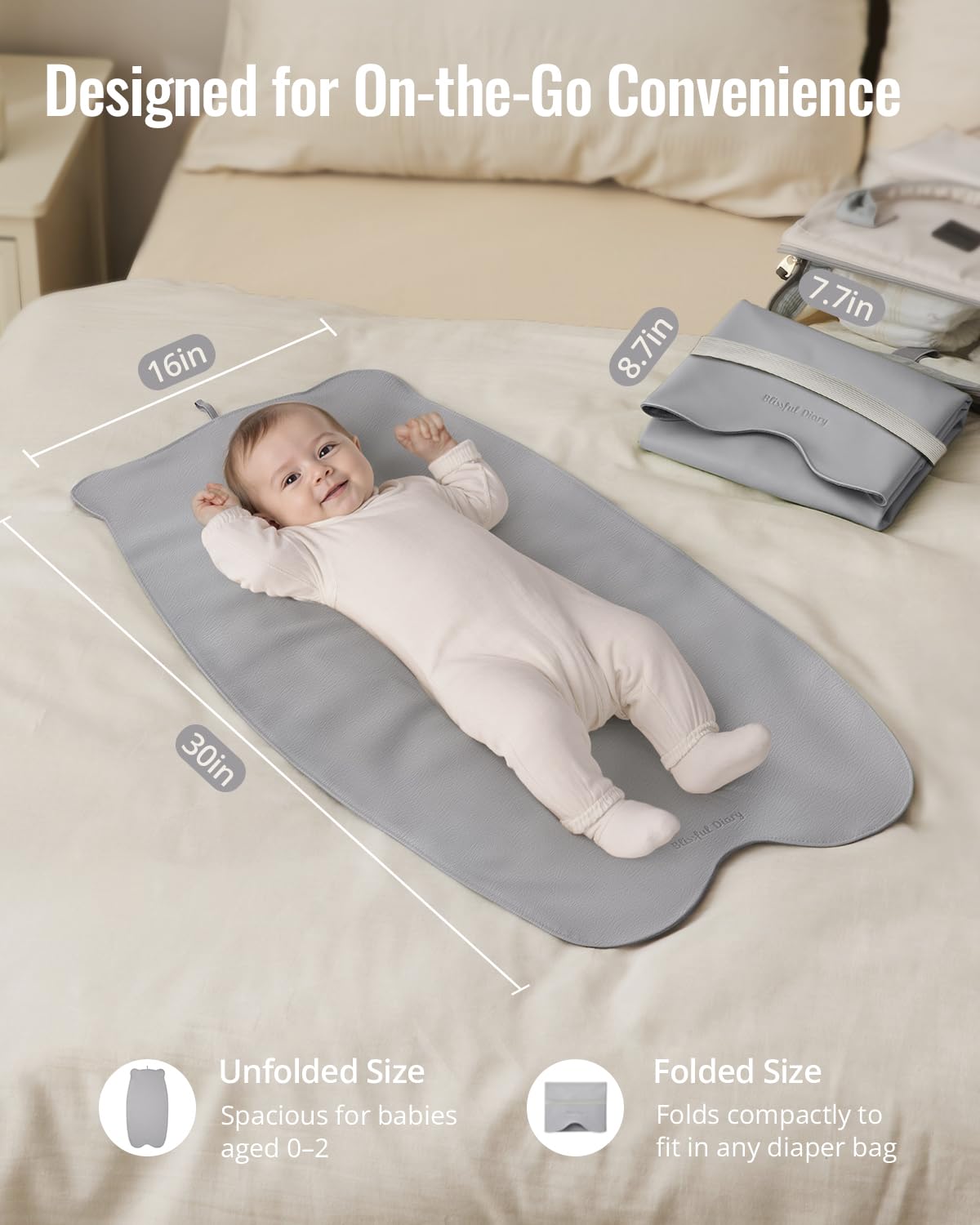 Blissful Diary CPSIA-tested safety changing pad, baby-safe materials and trusted standards.