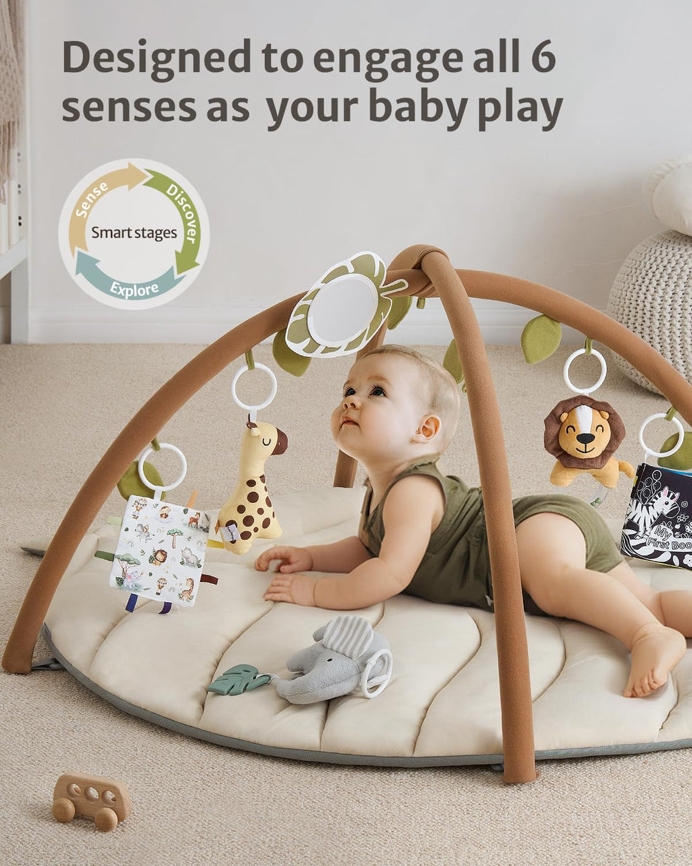 Blissful Diary detachable toys lion rattle demonstrates engaging sensory rattles for early hearing development