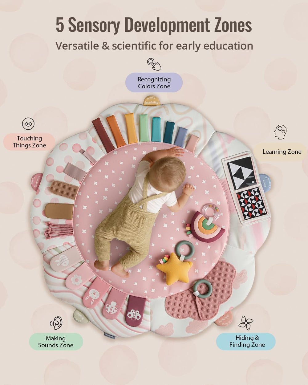 Blissful Diary detachable Montessori ball toy promoting motor skills exploration.