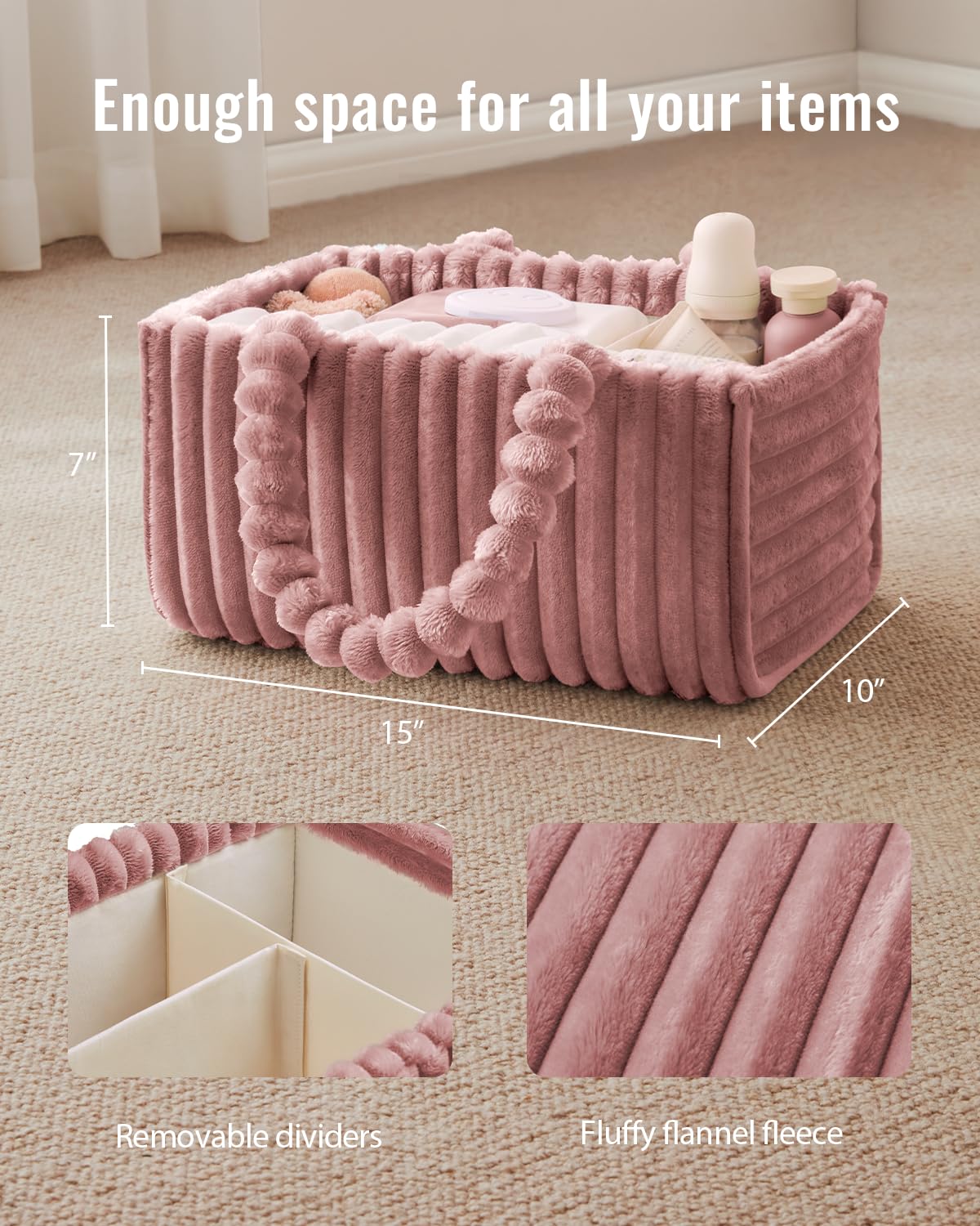 Blissful Diary diaper caddy changing-basket use during diaper changes