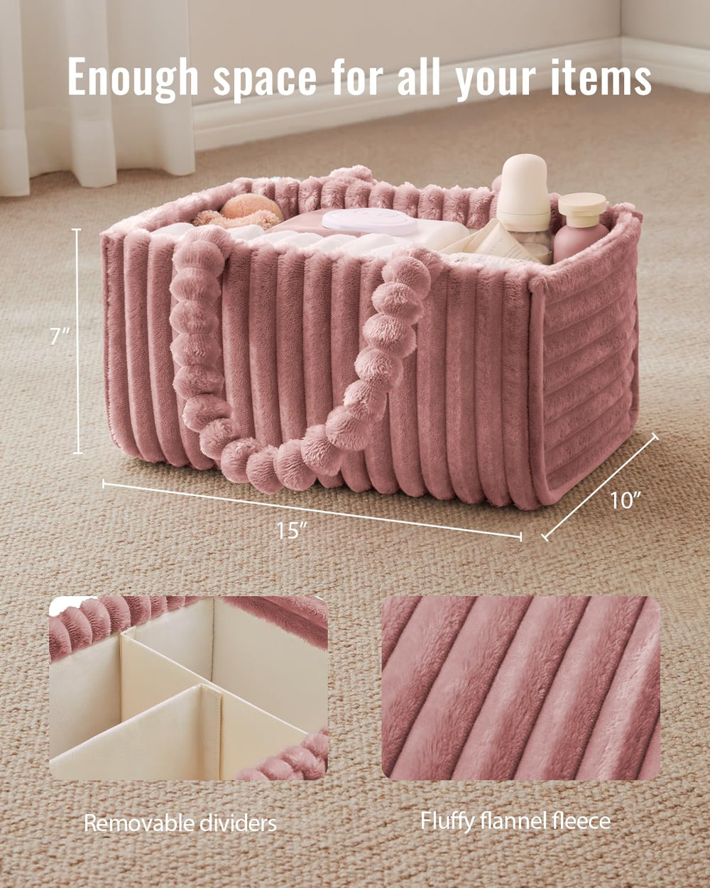 Blissful Diary diaper caddy changing-basket use during diaper changes