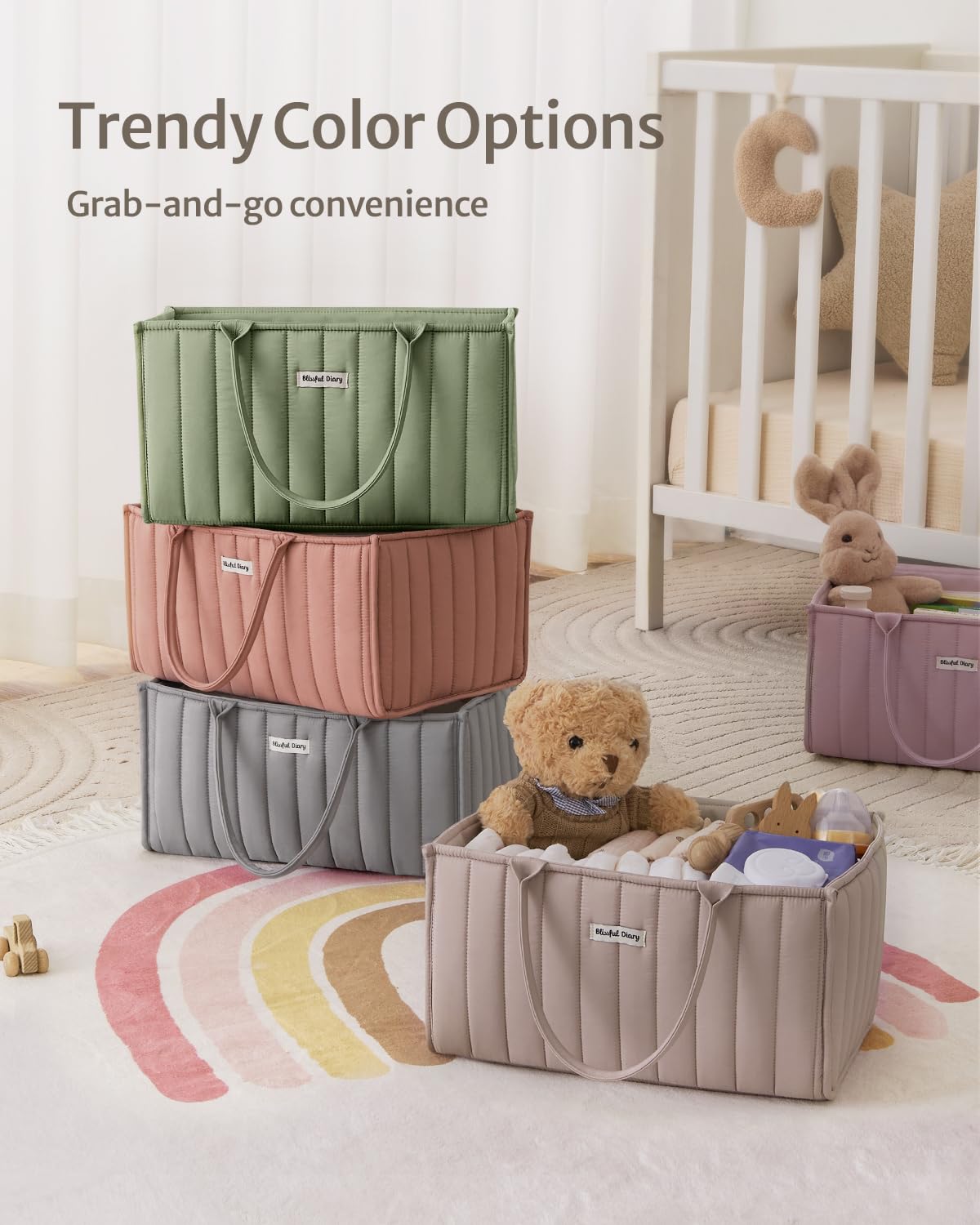 Blissful Diary diaper caddy makes a thoughtful baby shower gift