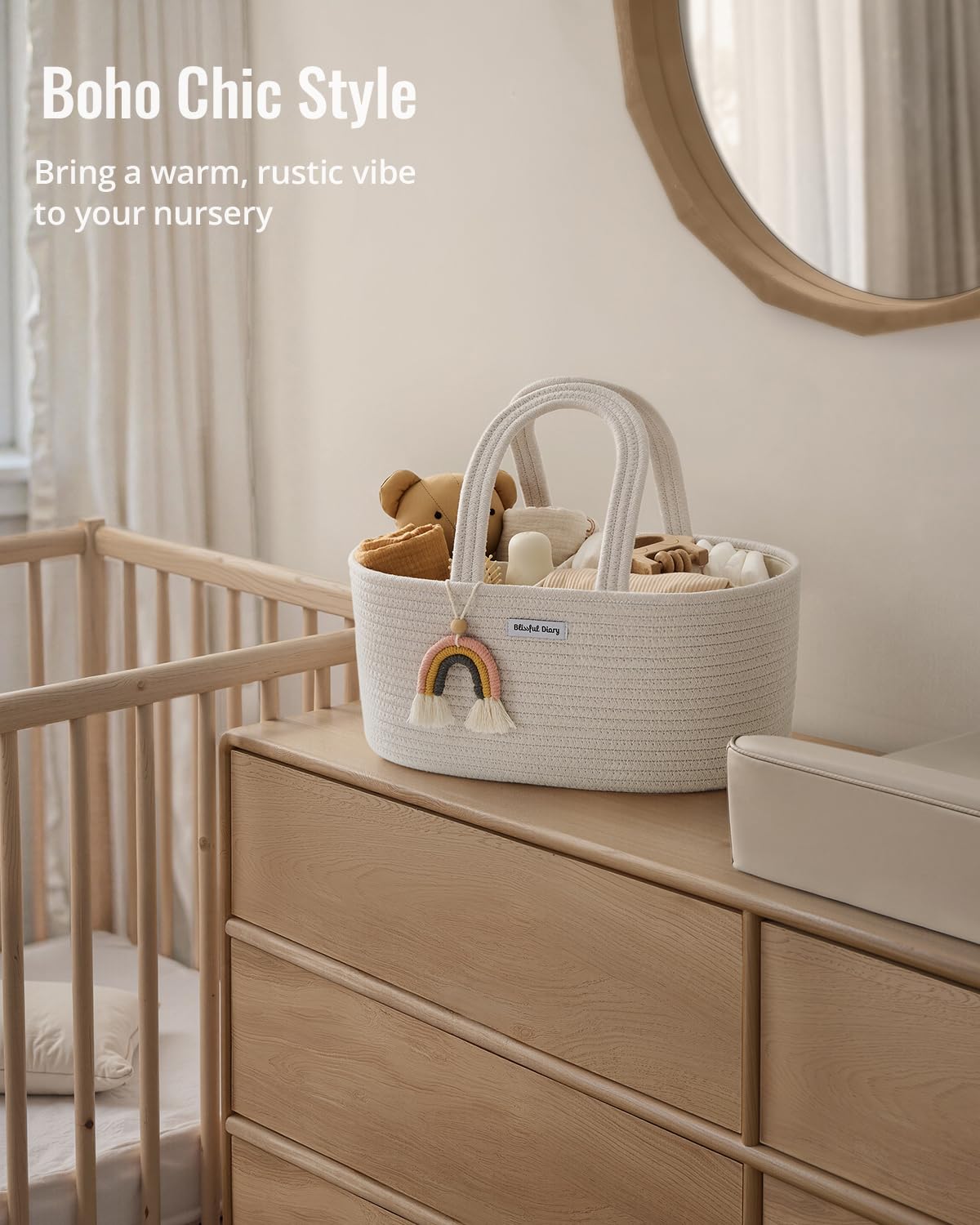 Blissful Diary diaper caddy portable baby storage supports on-the-go organization