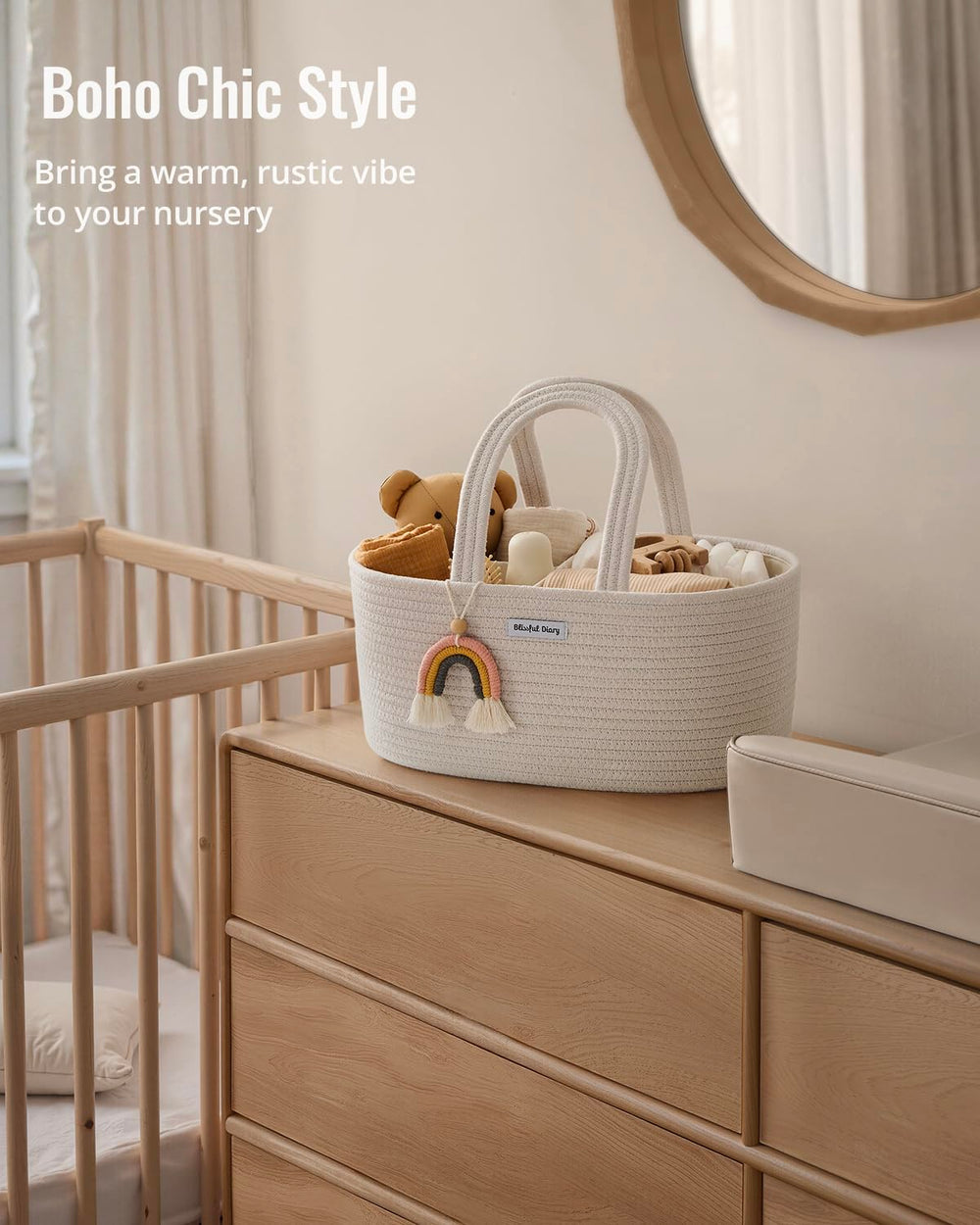 Blissful Diary diaper caddy portable baby storage supports on-the-go organization