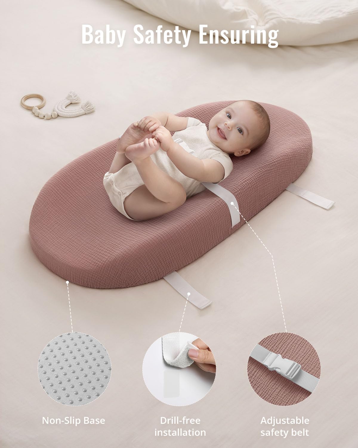 Blissful Diary dusty-pink nursery design adds soft charm to a modern nursery