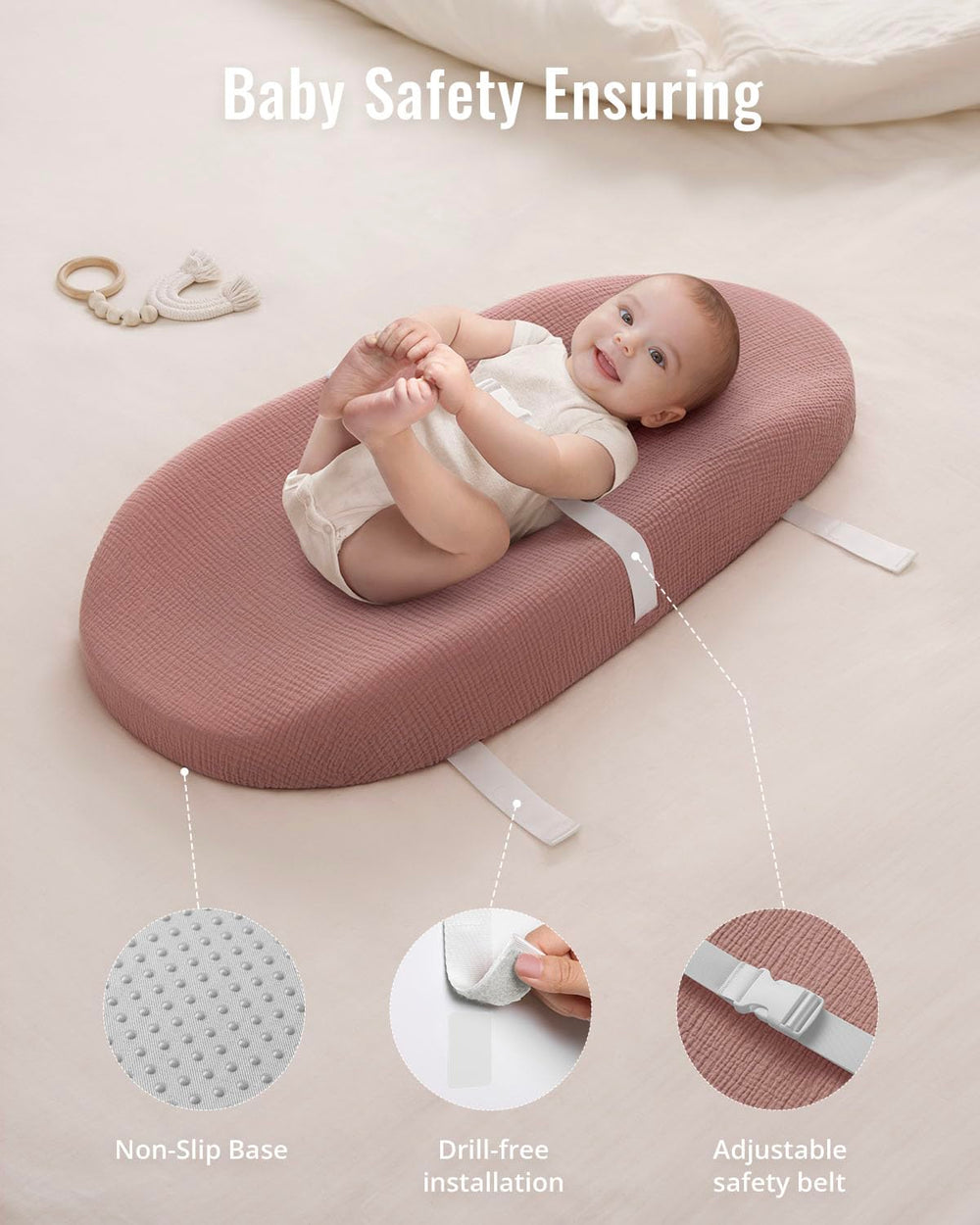 Blissful Diary dusty-pink nursery design adds soft charm to a modern nursery