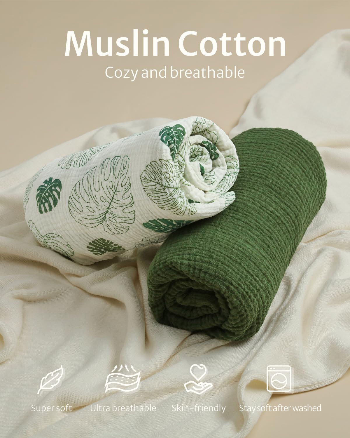Blissful Diary easy-care muslin sheets stay soft after machine washing.