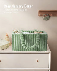 Blissful Diary Flannel Diaper Caddy with gift packaging, ideal for a thoughtful baby shower gift.