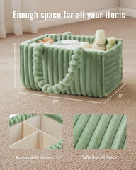 Blissful Diary Flannel Diaper Caddy multi-use as changing basket.