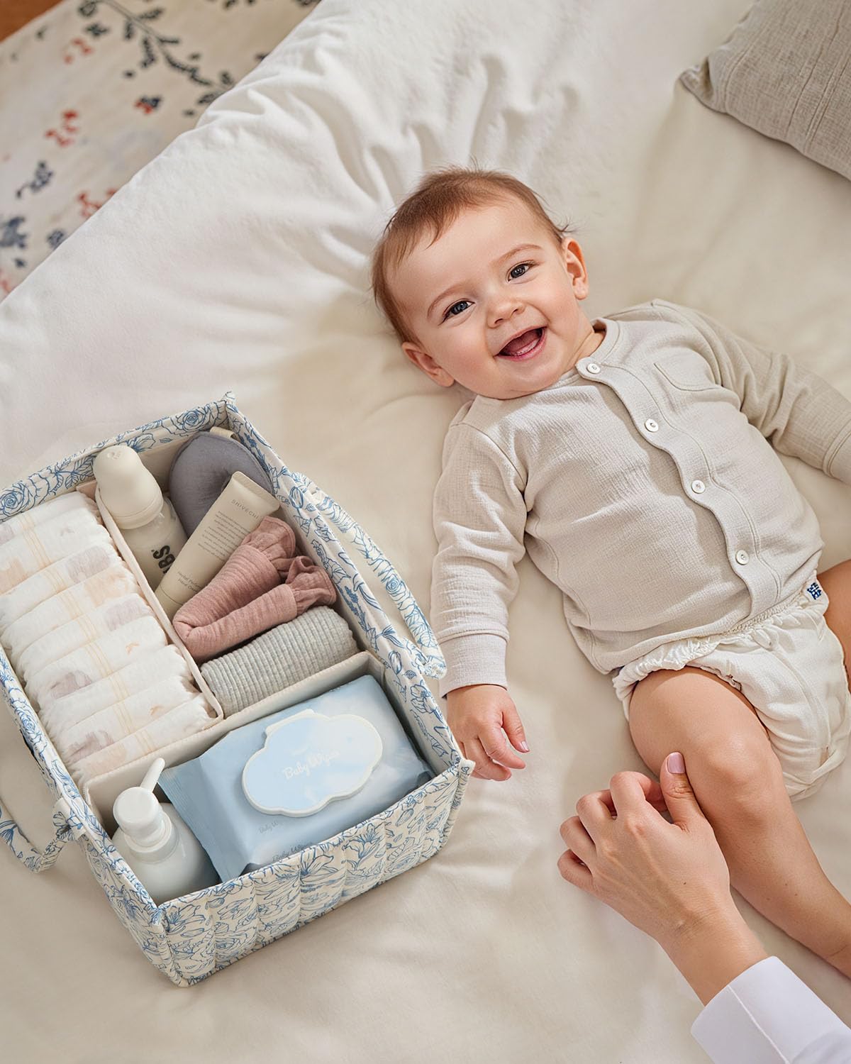 Blissful Diary diaper caddy makes a thoughtful baby shower gift.