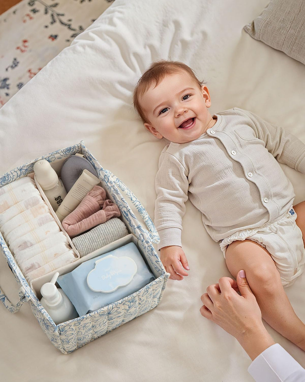 Blissful Diary diaper caddy makes a thoughtful baby shower gift.