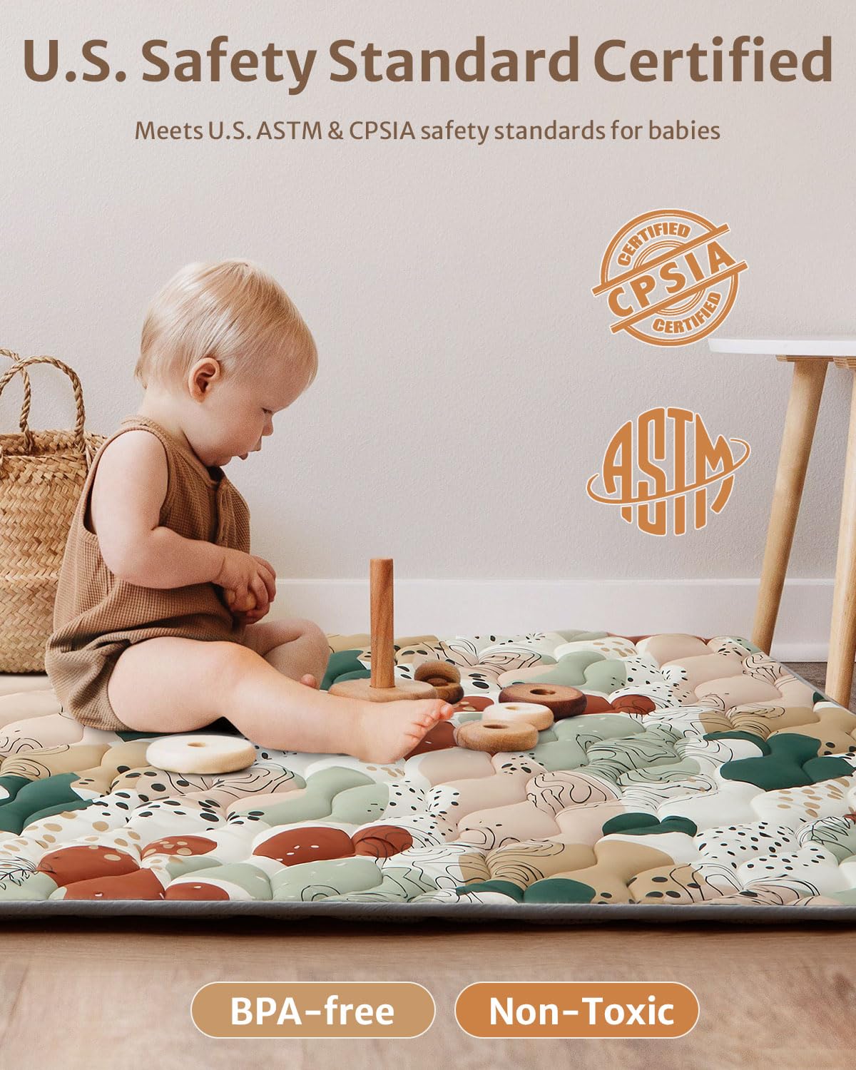 Blissful Diary modern decor vibe blends with home interiors during baby playtime.