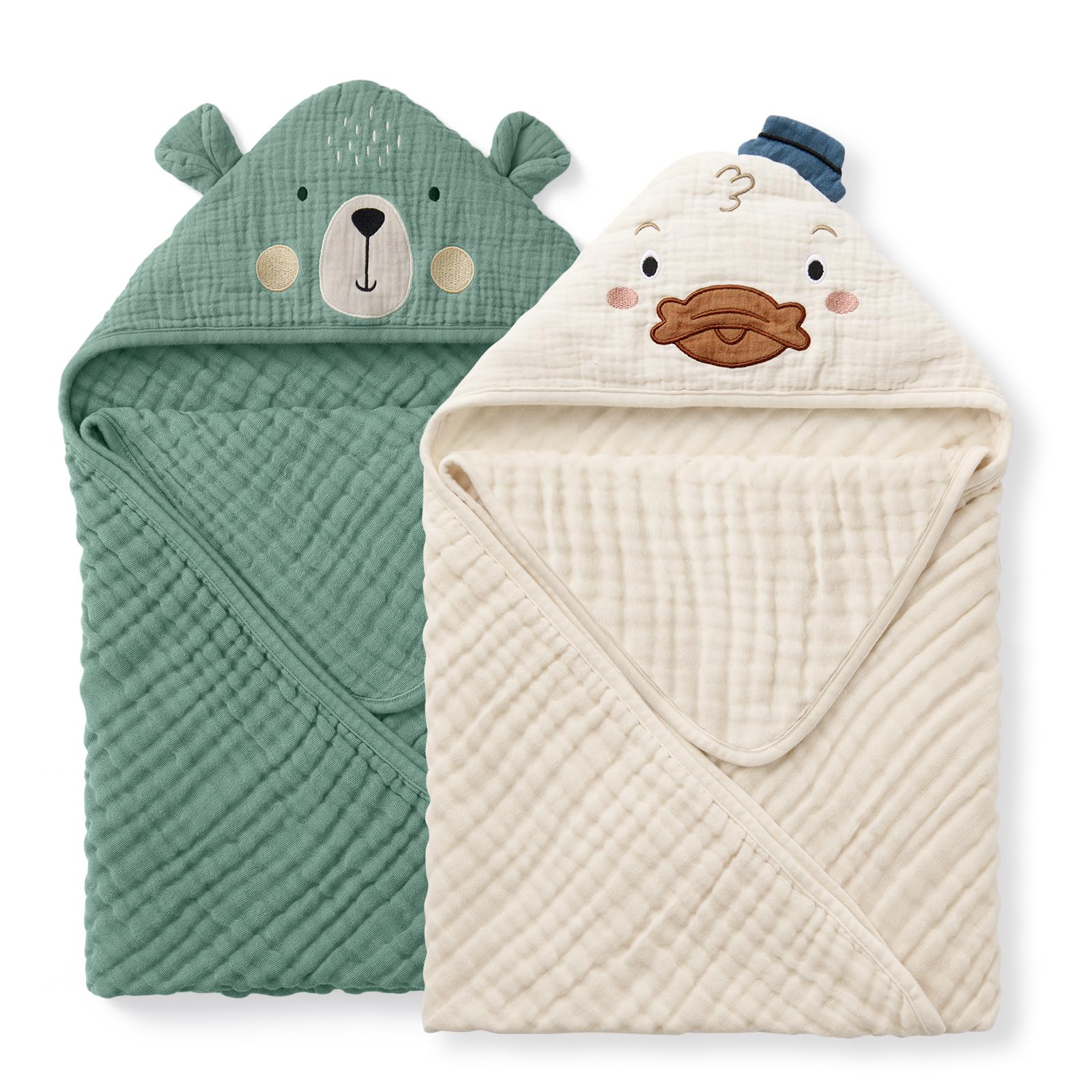 Blissful Diary bear-design towel; cozy bath time warmth and gentle drying