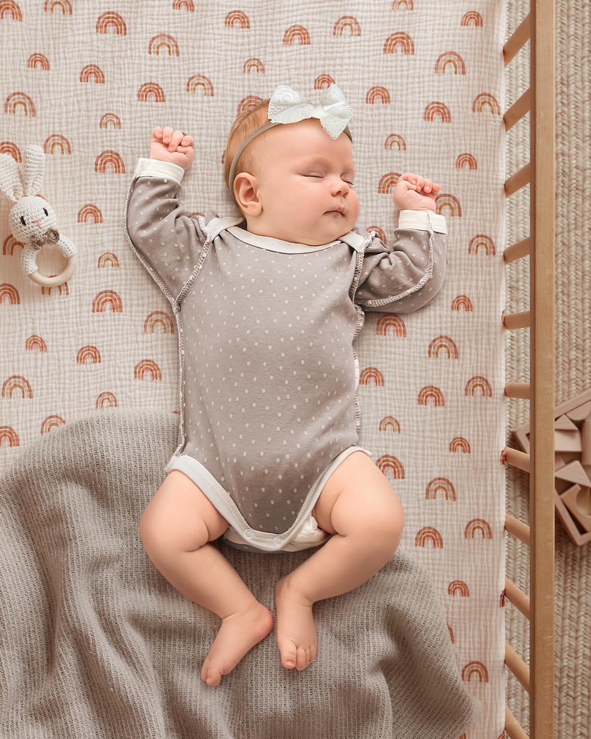Blissful Diary crib sheet on a standard 28x52 mattress supports stable sleep spaces.