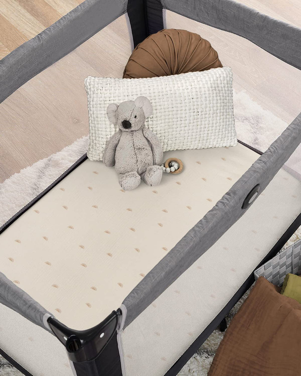 Blissful Diary muslin mini crib sheets care-wash demo emphasizes long-lasting comfort