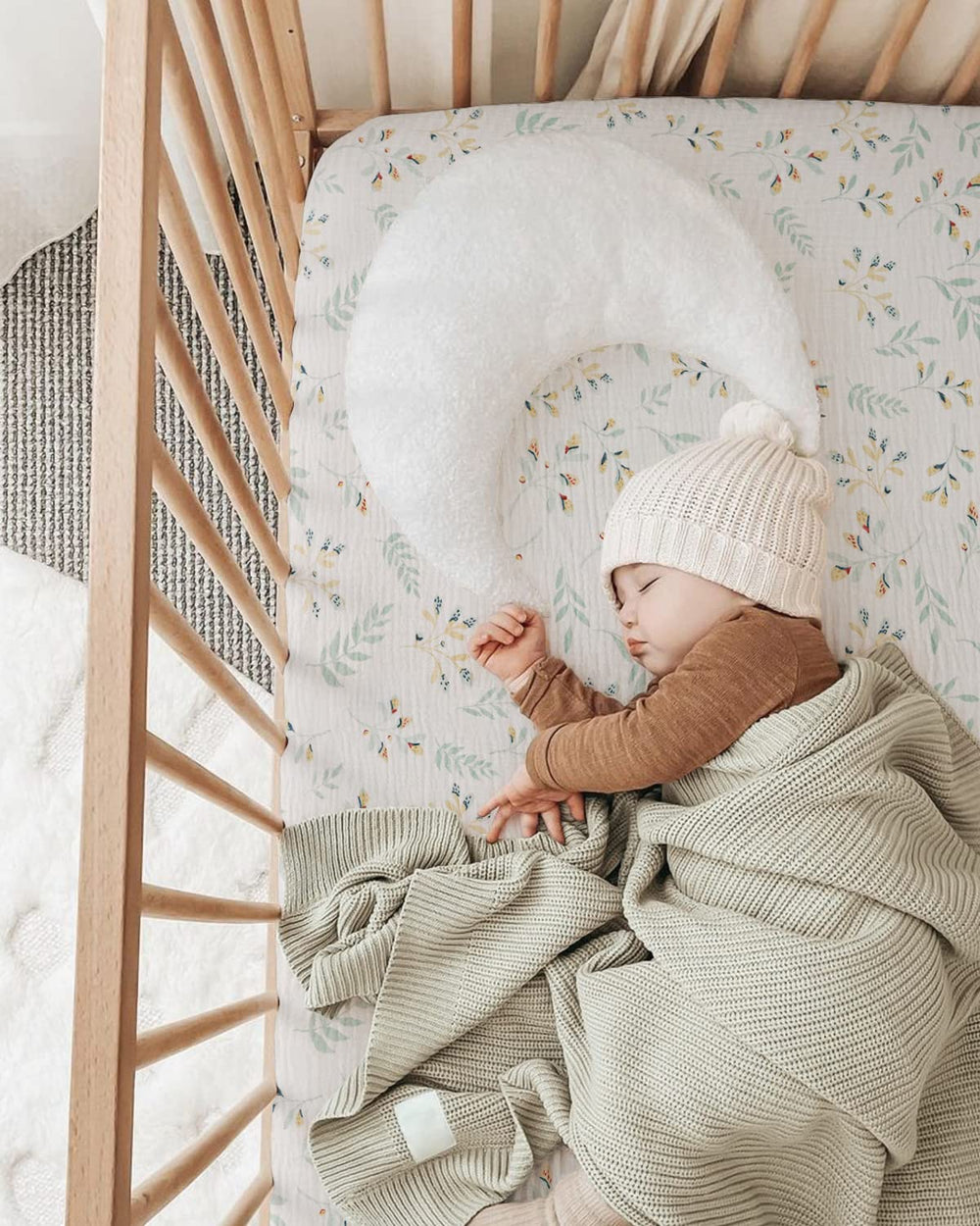 Blissful Diary muslin mini crib sheets sized 38x24 inches for Pack N Play