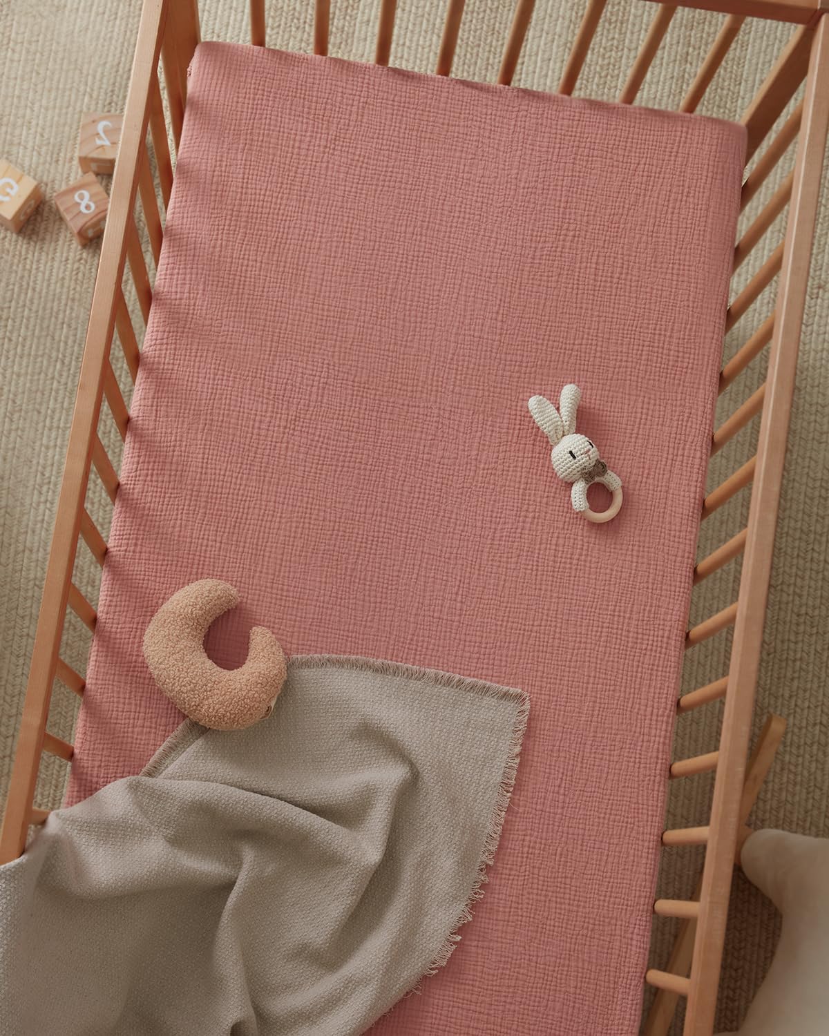 Blissful Diary two-pack crib sheets offer easy rotation for restful nursery upkeep.