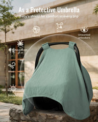 Blissful Diary nursing cover with window view enables discreet, breathable feeding