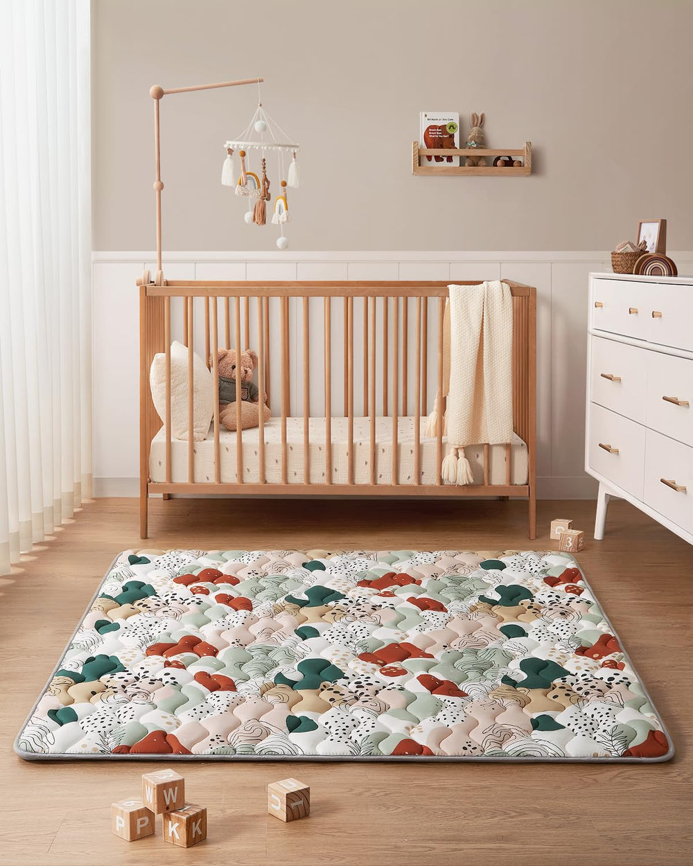 Blissful Diary outdoor-ready mat supports alfresco tummy time.