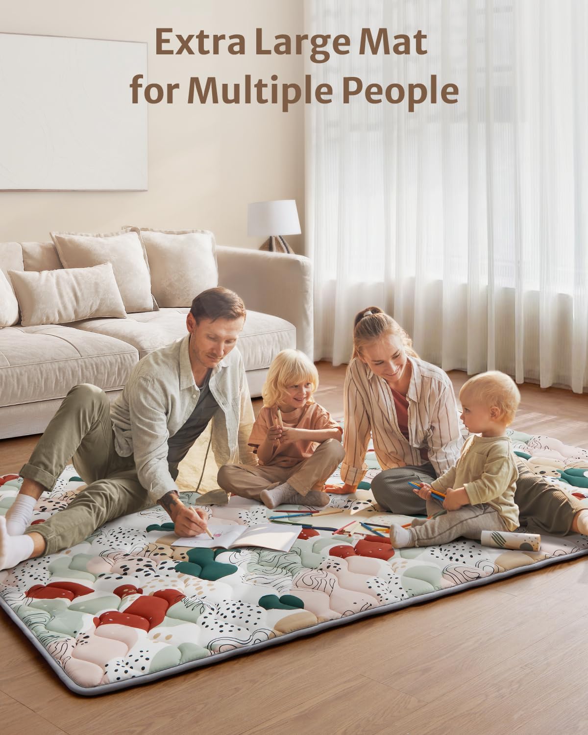 Blissful Diary 71x59 inch surface provides generous play space