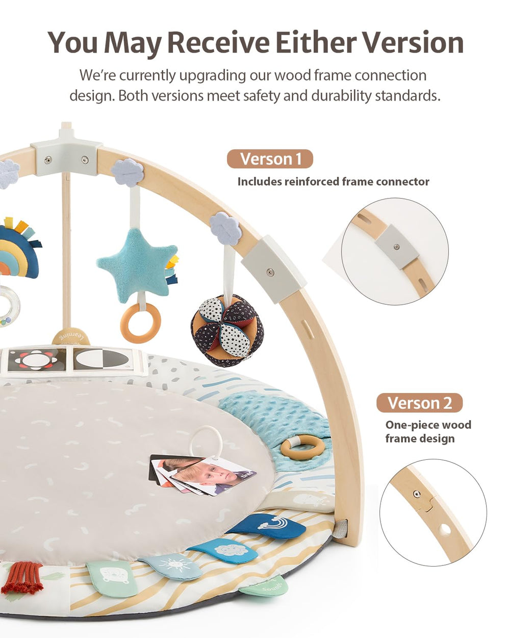 Blissful Diary Play Gym cognitive cards boost early cognitive play during mat time.