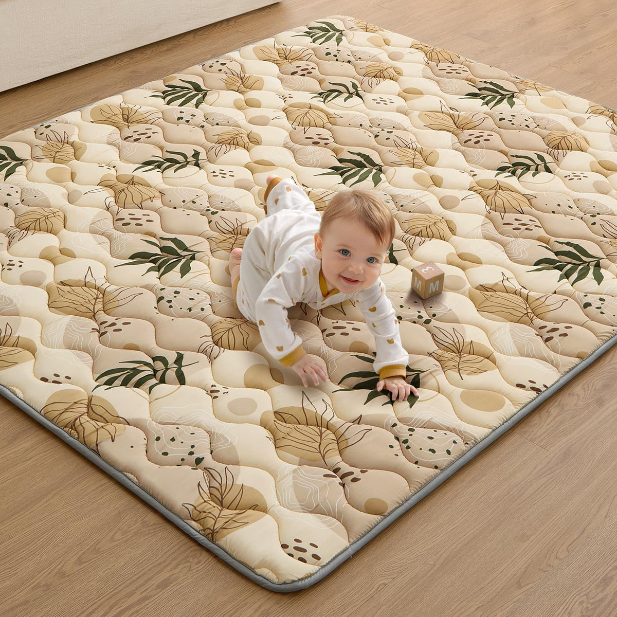 Blissful Diary play mat 71x59 inch offering a generous surface for baby play sessions
