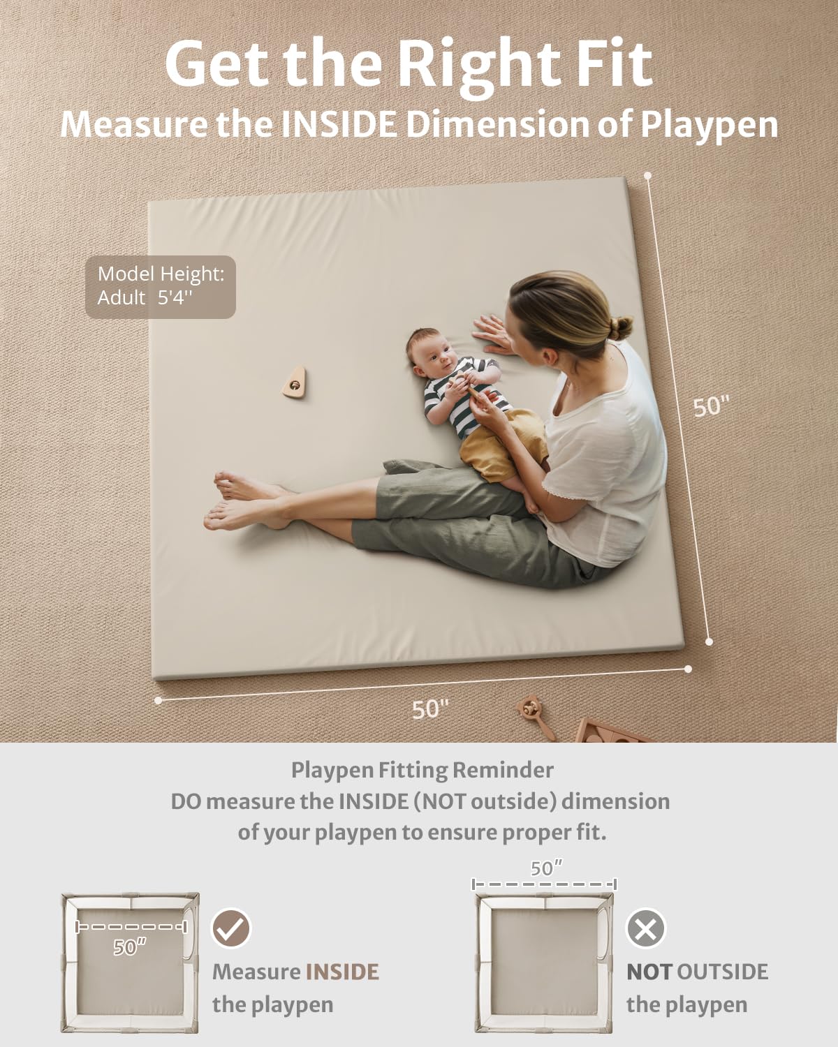 Blissful Diary waterproof vegan leather play mat cleans easily with a damp cloth