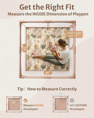 Blissful Diary play mat back with non-slip dots for steady floor grip.