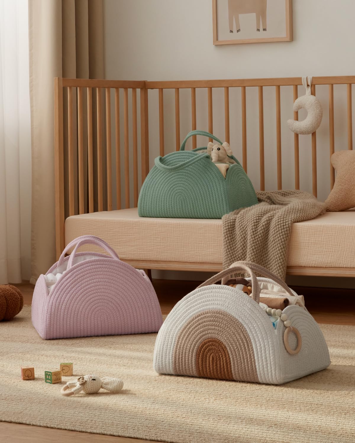 Blissful Diary removable dividers illustrate flexible arrangement for growing baby needs.