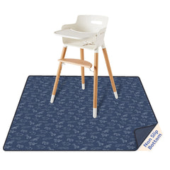Blissful Diary Safari Animals Splat Mat under high chair keeps floors clean during meals
