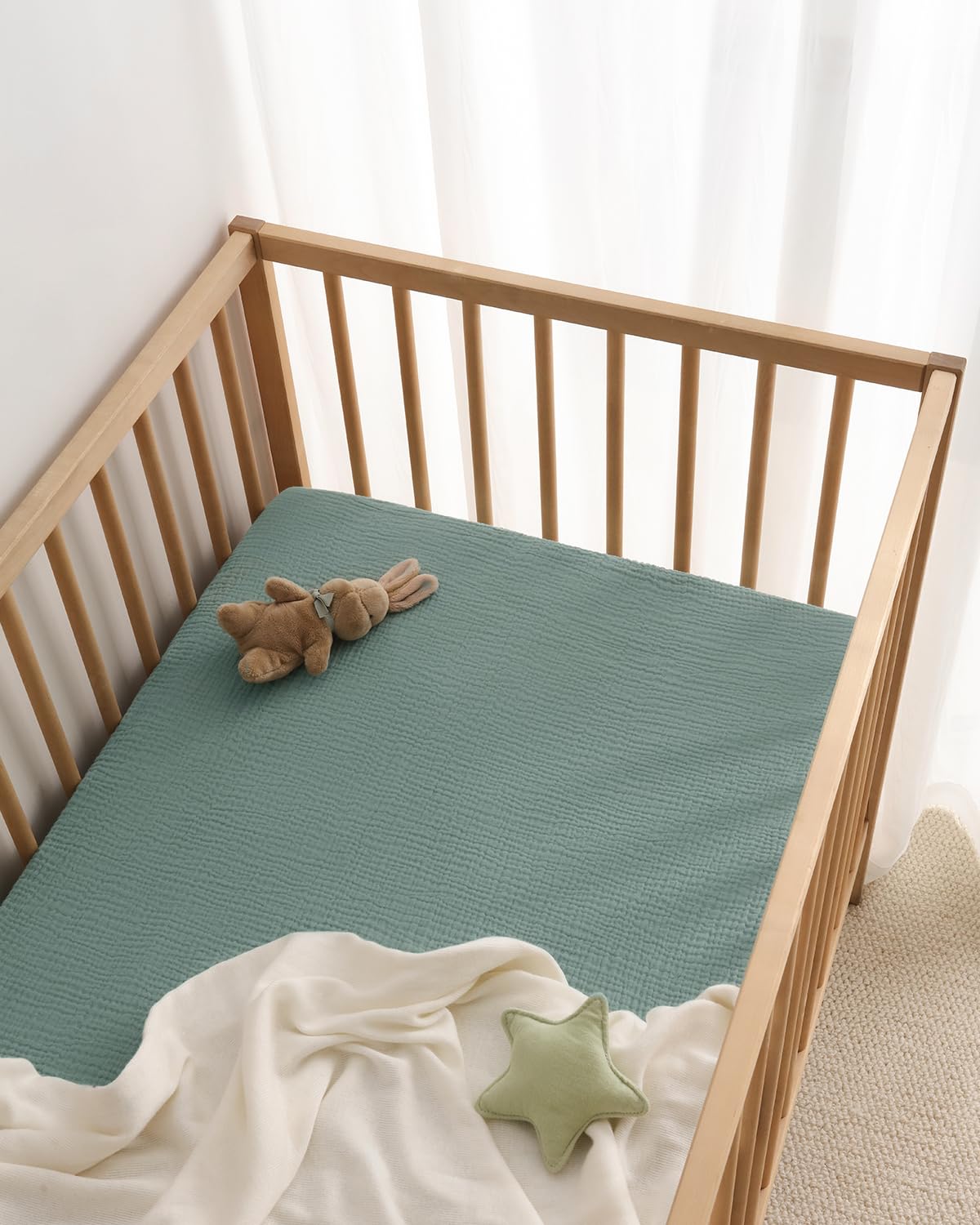 Blissful Diary soft cotton baby sheets support a gentle sleep environment.