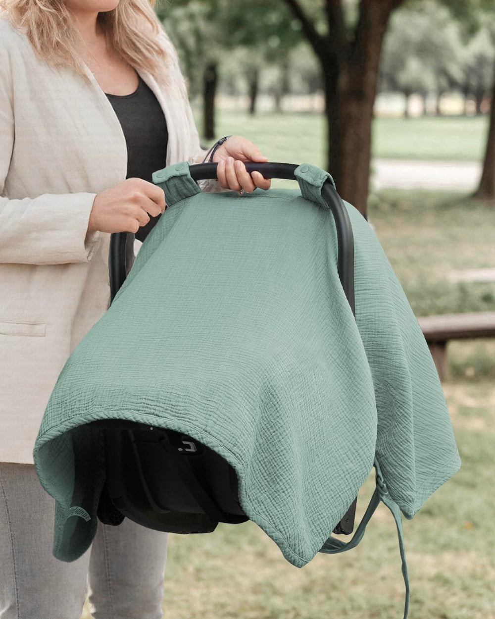 Blissful Diary stroller cover fits 42.5 x 47 inches