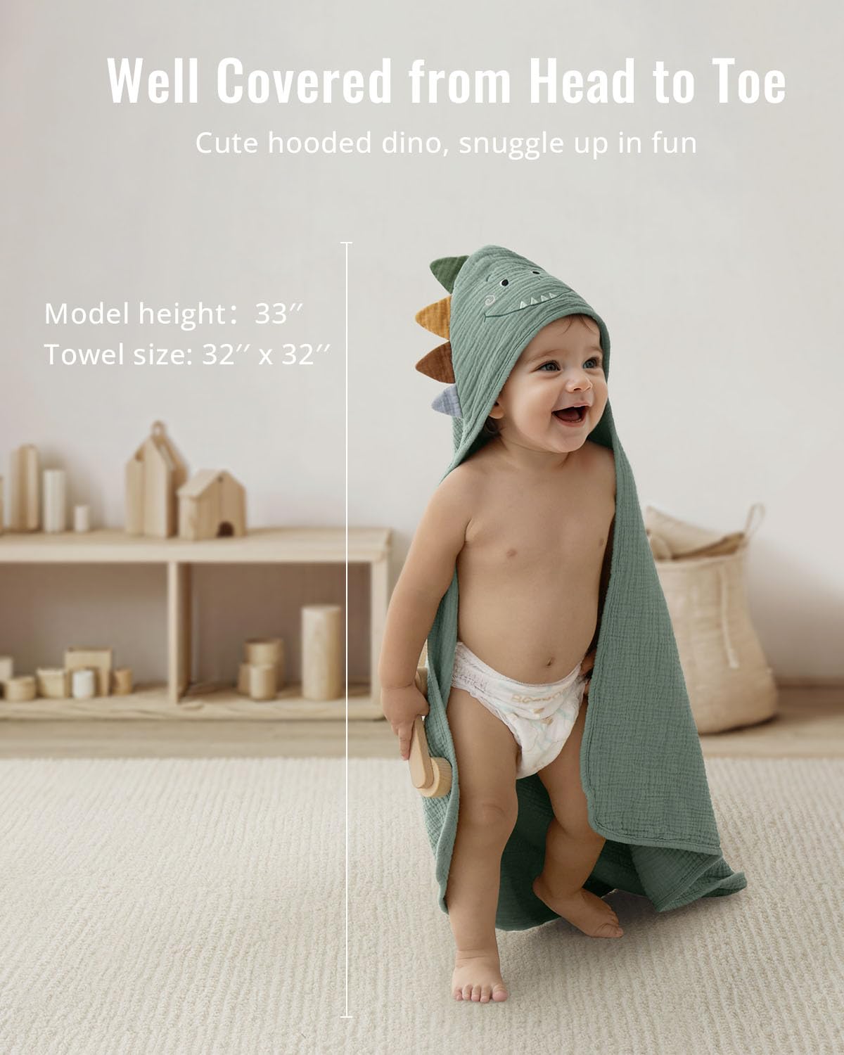 Blissful Diary towel used as swaddle blanket for cozy newborn moments