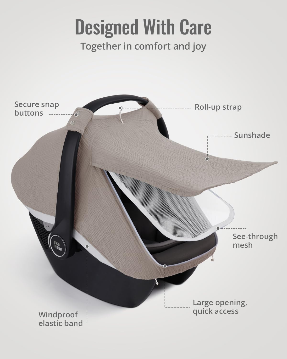 Blissful Diary two-layer window with mesh and sunshade for flexible coverage.