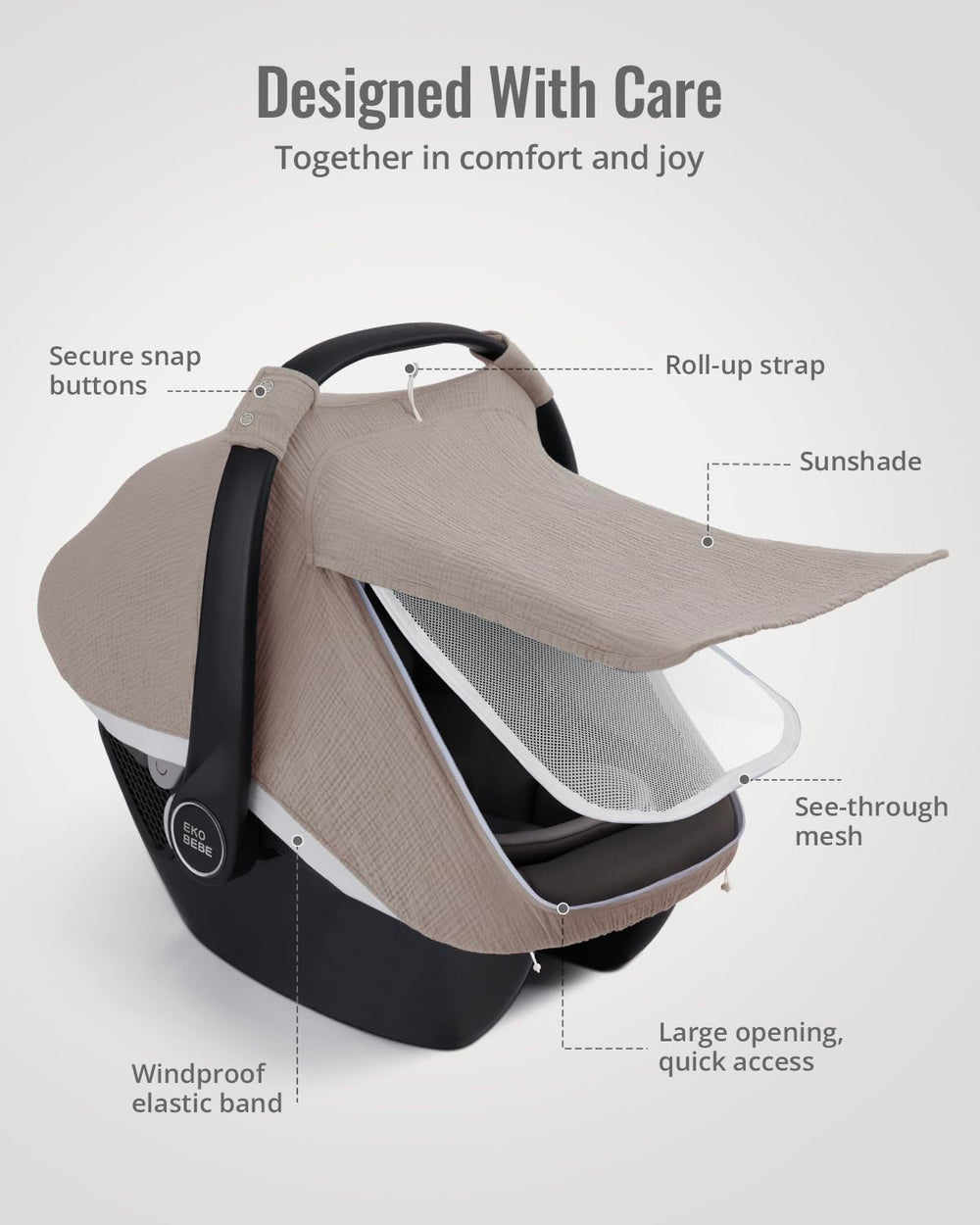 Blissful Diary two-layer window with mesh and sunshade for flexible coverage.