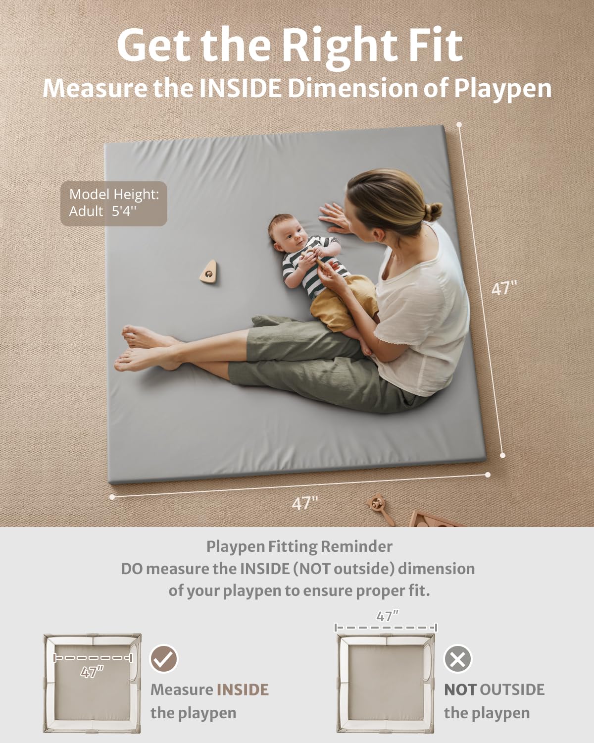 Blissful Diary vegan leather baby play mat foam padding close-up highlights soft protection for crawlers.