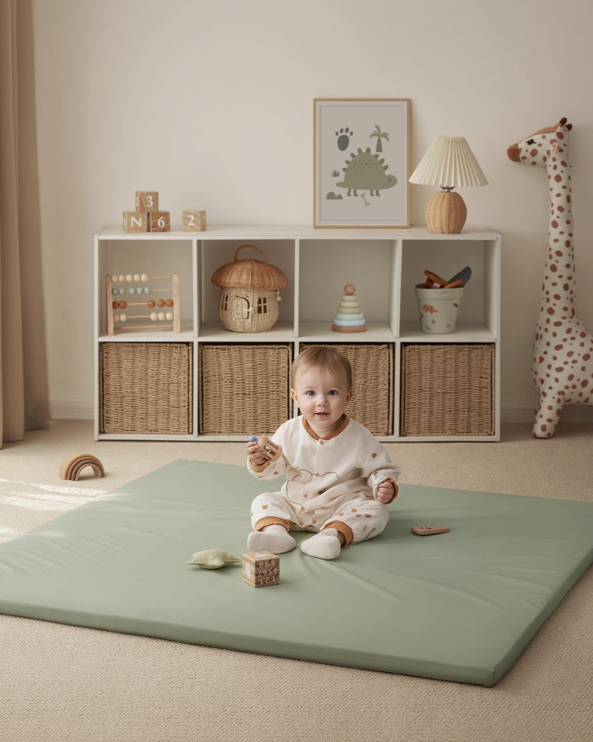 Blissful Diary easy-clean mat helps parents maintain tidy living rooms.