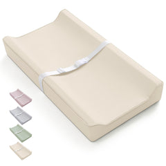 Blissful Diary vegan leather changing pad cover, stylish and easy-clean for busy nurseries.