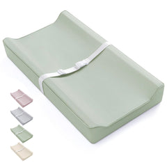 Blissful Diary vegan leather changing pad shows waterproof surface for quick cleanups and calm diaper changes
