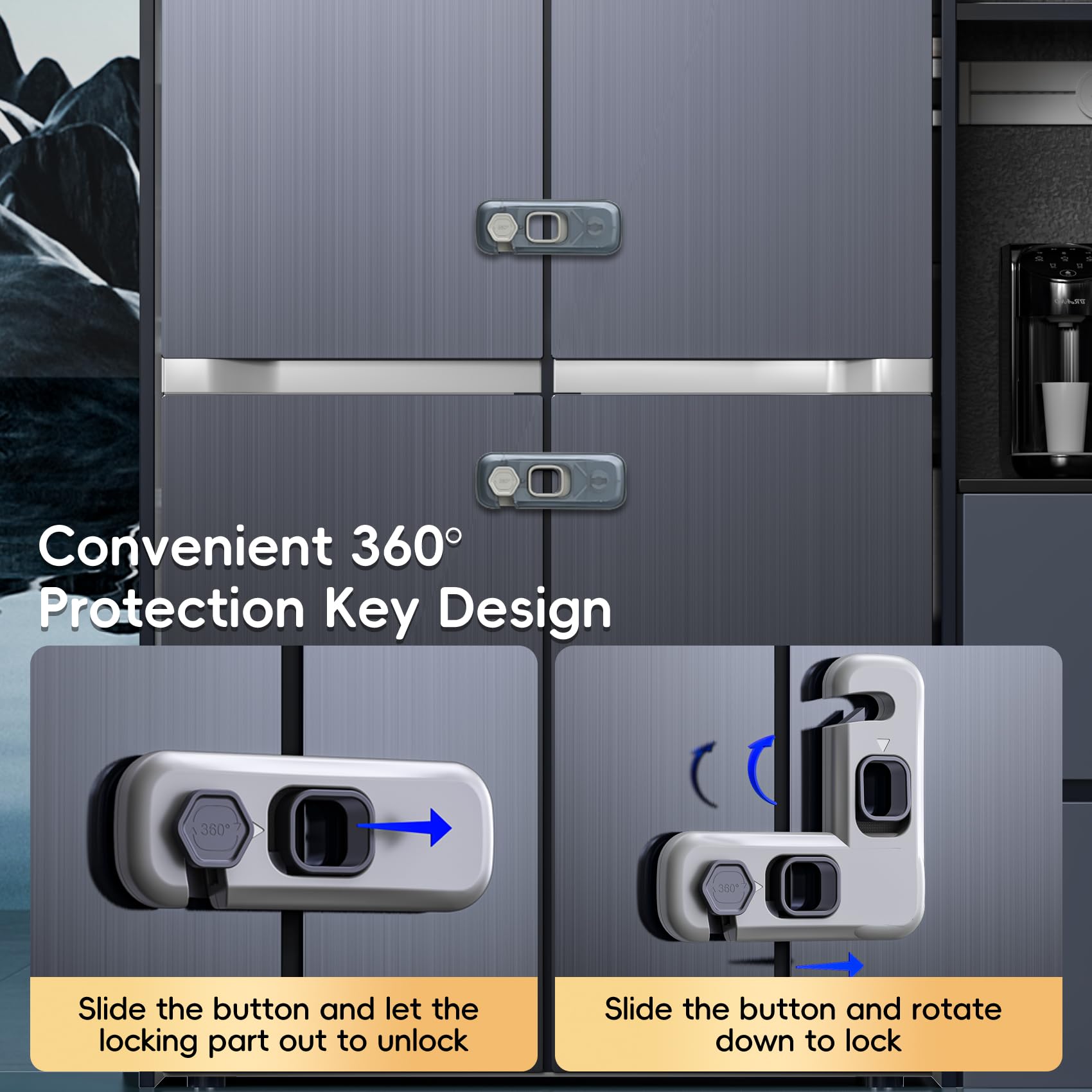 Blissleaf fridge lock on drawer/closet setup protects kids during routines