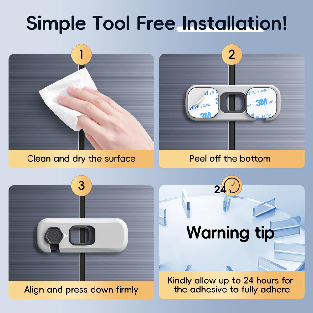 Blissleaf fridge locks on refrigerators and freezers help keep doors closed safely.