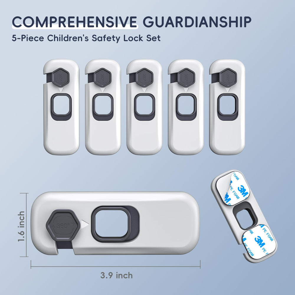 Blissleaf fridge locks grey color blends with appliances while preventing risky pantry access.