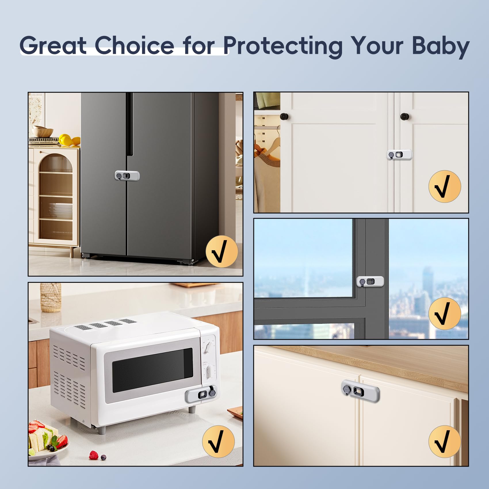 Blissleaf fridge locks for cabinets and ovens offer versatile kitchen safety options.