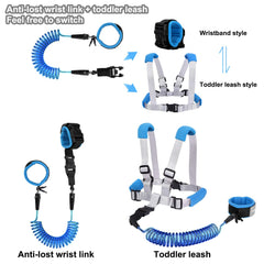 Blisstime 2in1 leash extended to 2m for flexible supervision.