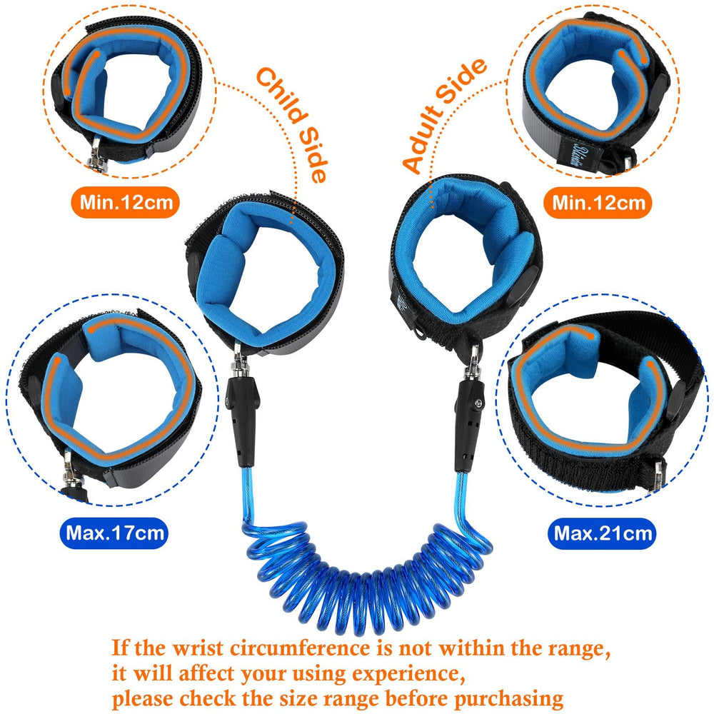 Blisstime anti-lost wrist link extended cord demonstrating reach for safe park strolls