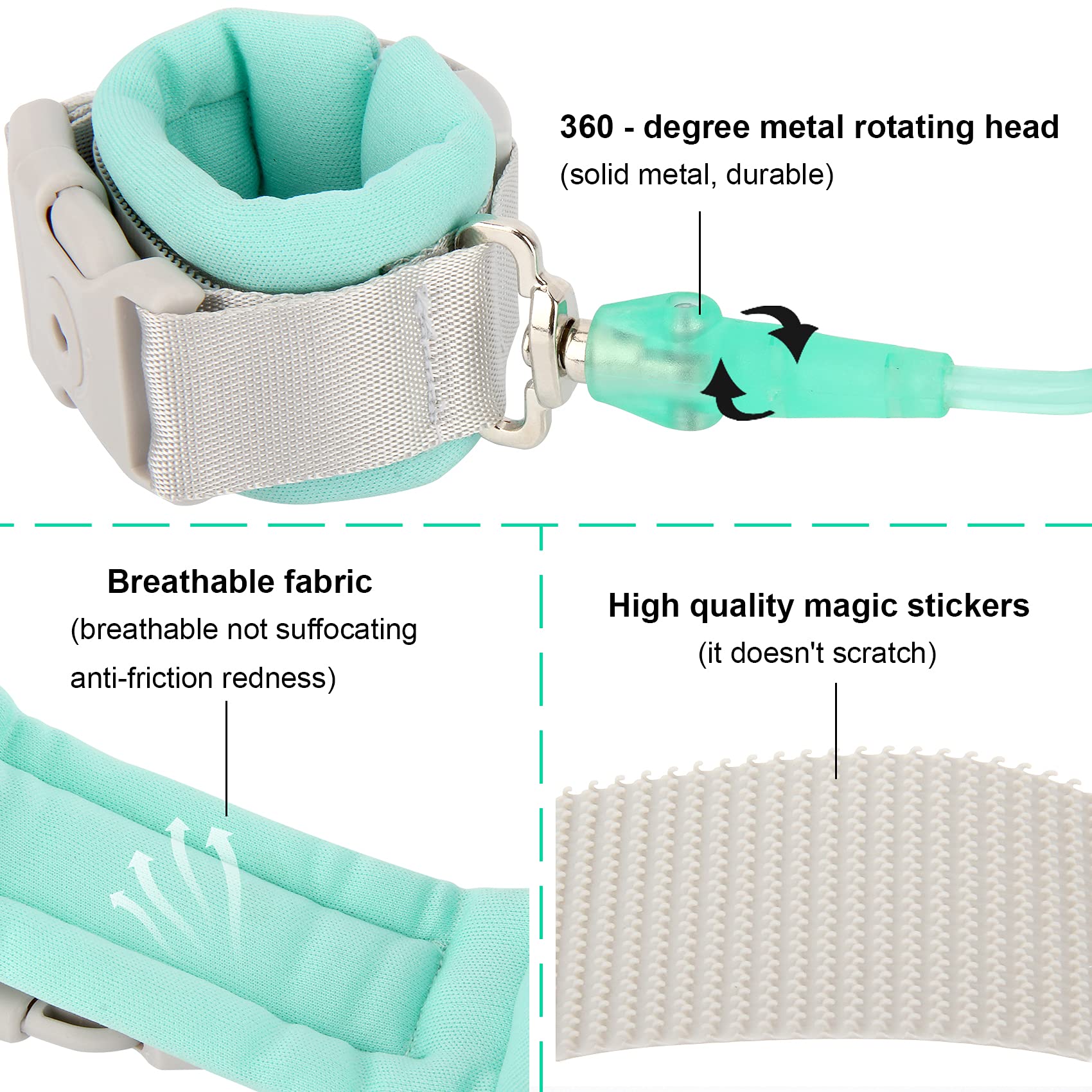 Blisstime leash soft cushioned cotton provides comfortable wear for toddlers.