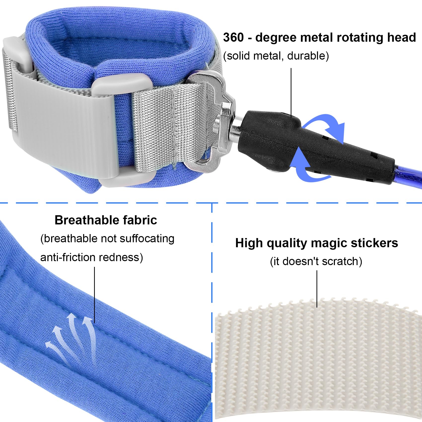 Blisstime Toddler Leash stainless steel rope wrapped in PU for durability.