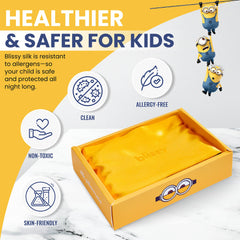 Blissy Toddler Silk Pillowcase hypoallergenic surface ideal for sensitive skin.